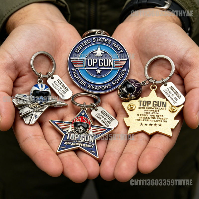 Home Security Gun - In Stock-Top Gun 40th Anniversary Keychain
