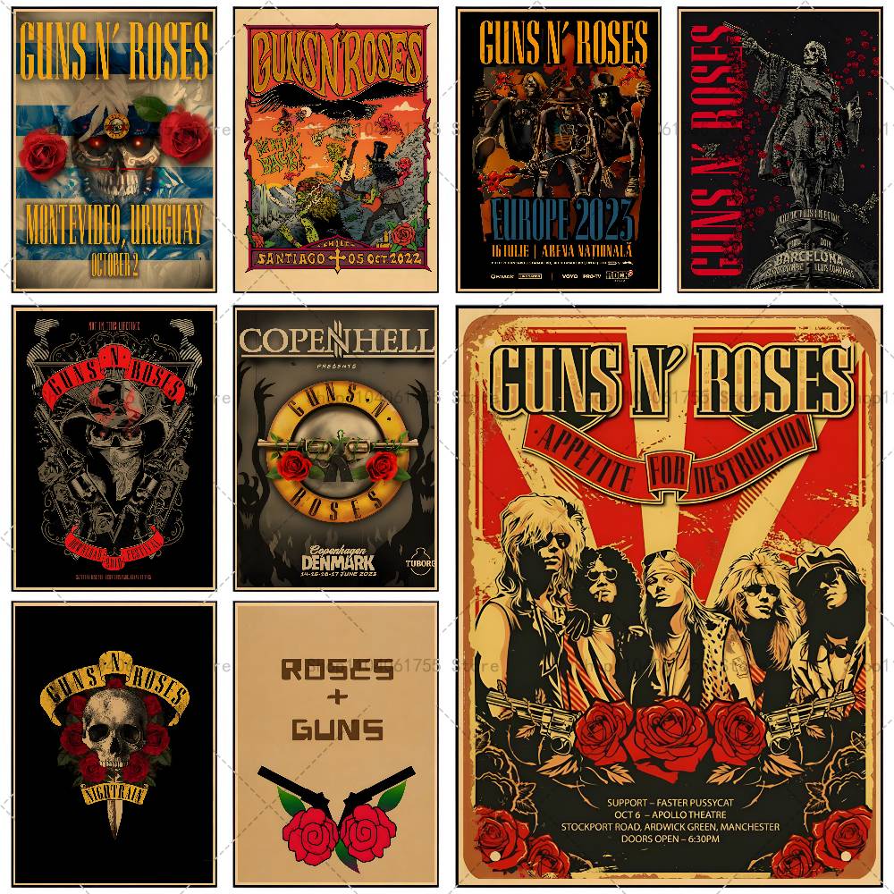 Rock Band G-Guns n R-Roses Pos - Home Security Gun avaliação e preço