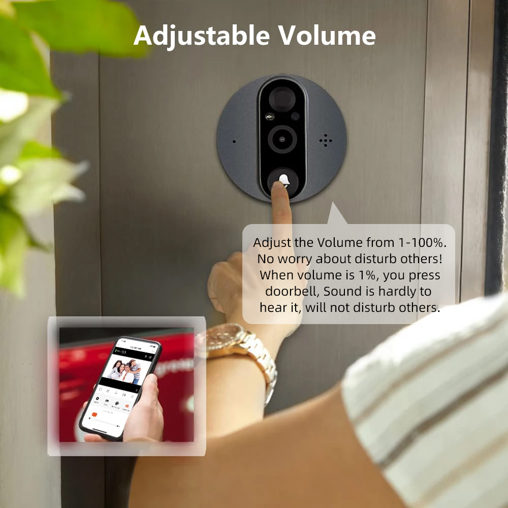3MP WiFi Smart Tuya Peephole 5 - Home Security Premium avaliação e preço
