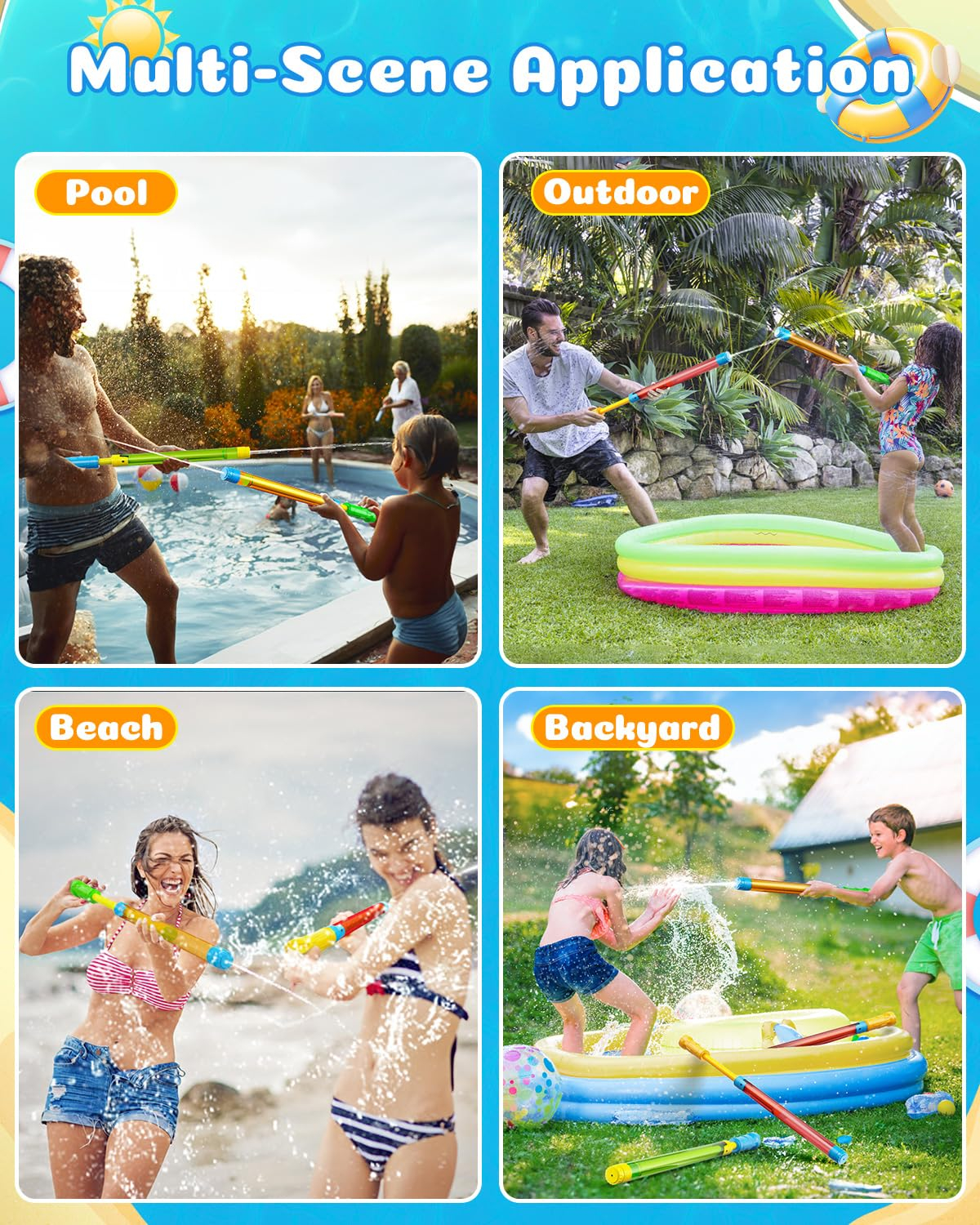 6-48PCS Water Guns for Kids Ad - Home Security Gun avaliação e preço