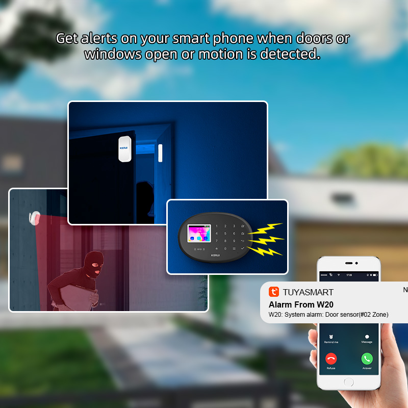 KERUI WiFi + 4G/2G Home Securi - Home Security Zones avaliação e preço