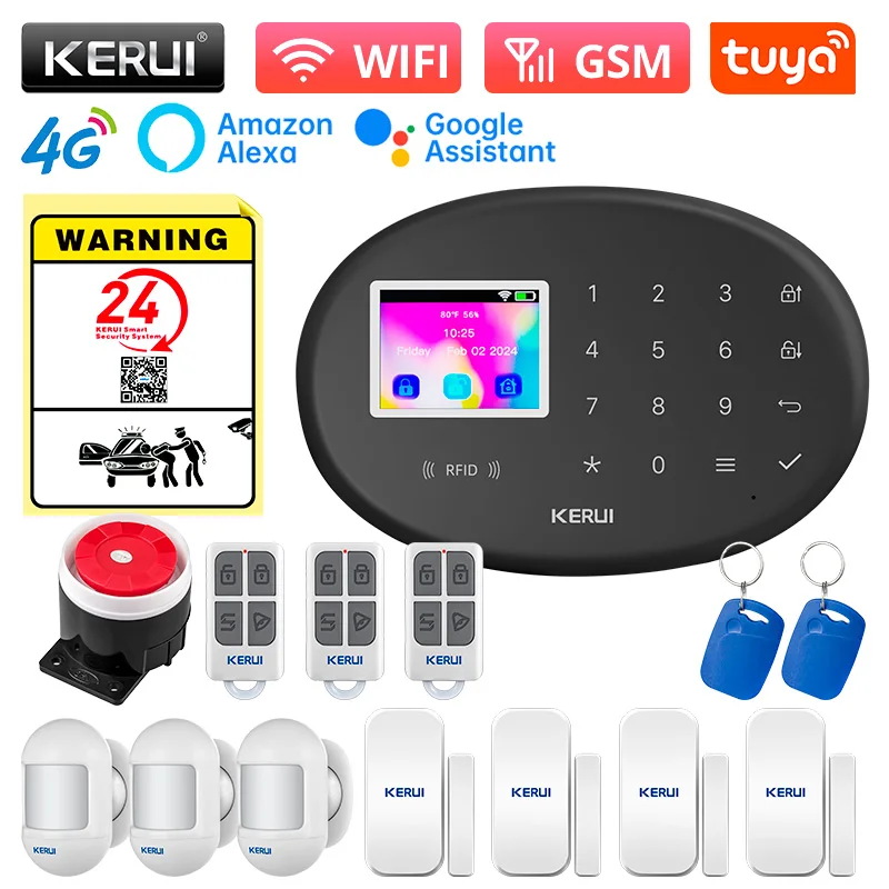 KERUI WiFi + 4G/2G Home Securi - Home Security Zones avaliação e preço