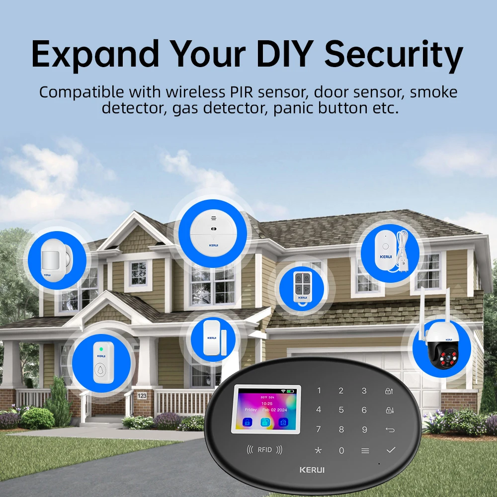 KERUI WiFi + 4G/2G Home Securi - Home Security Zones avaliação e preço