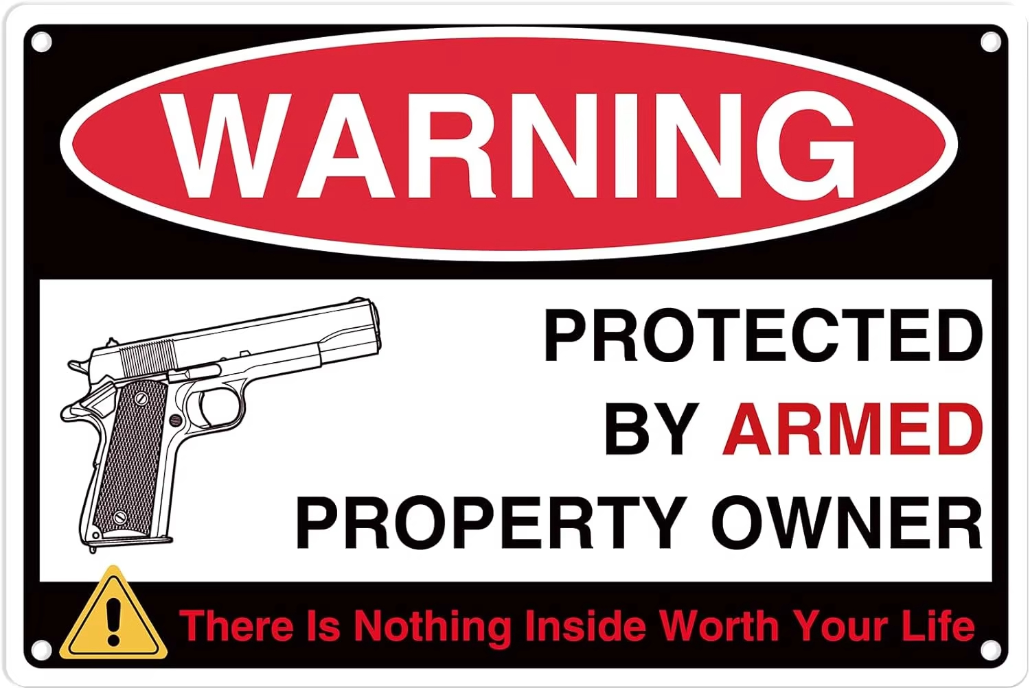 Protected By Armed Property Ow - Home Security Gun avaliação e preço