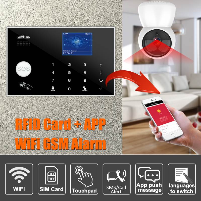 Wifi GSM Alarm System 433MHz H - Home Security Zones avaliação e preço