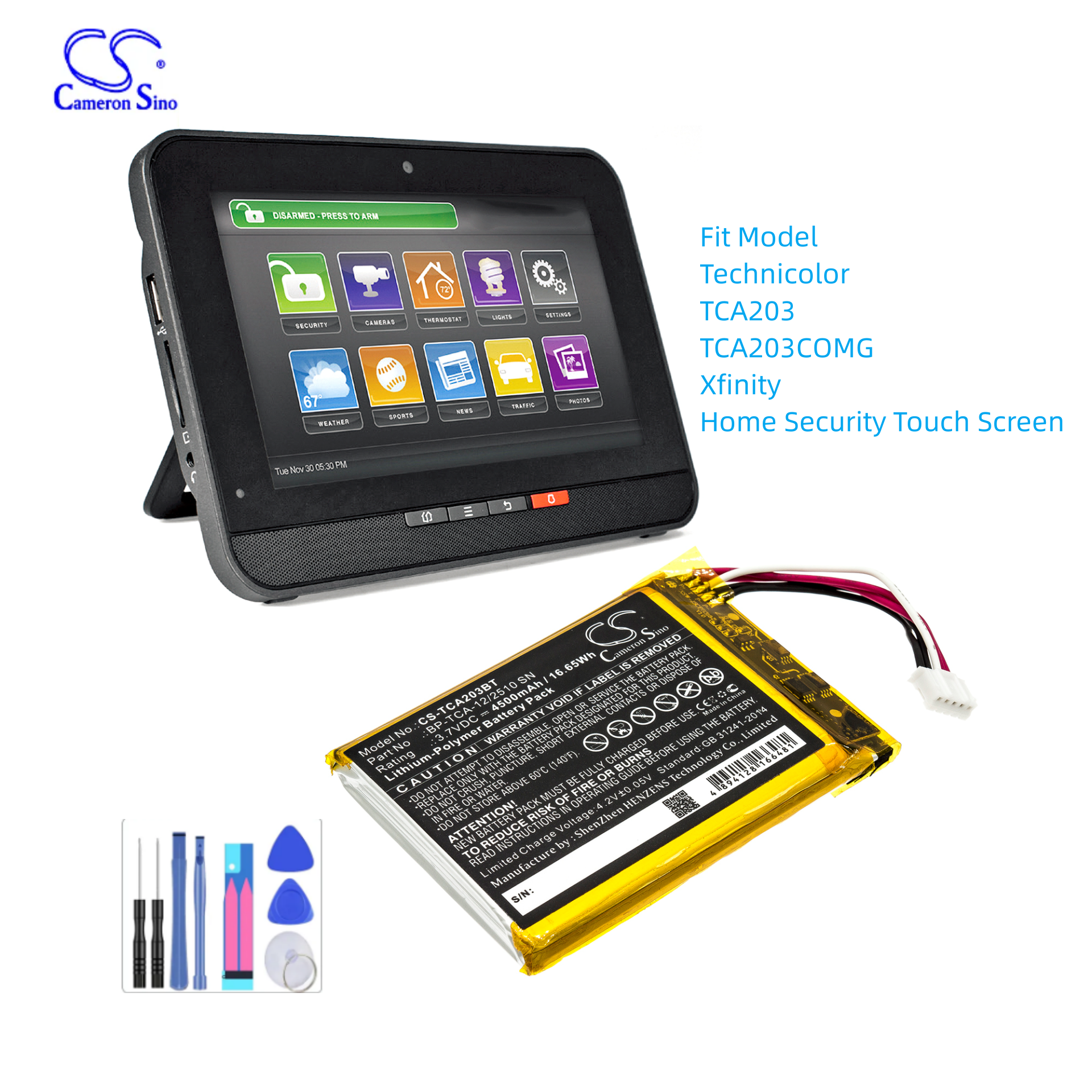 Alarm System Battery For Techn - Home Security With Xfinity avaliação e preço