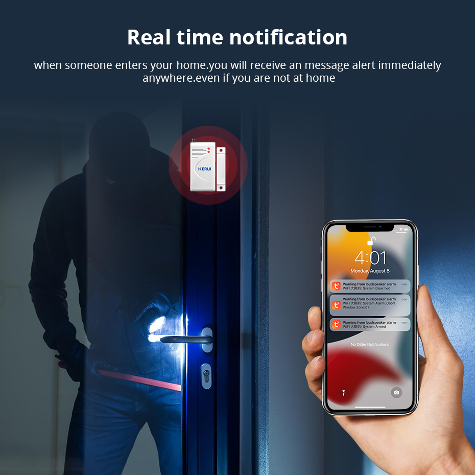KERUI Tuya Smart WIFI Wireless - Home Security Zones avaliação e preço