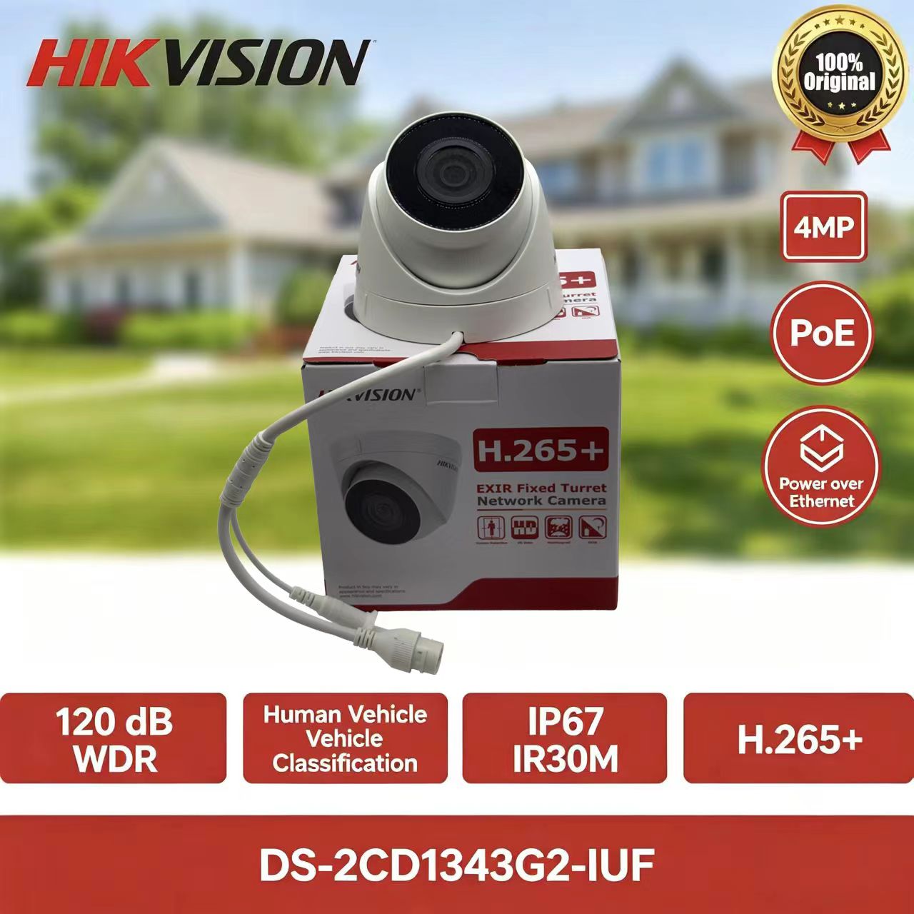 Hikvision DS-2CD1343G2-IUF 4MP - Home Security Hikvision avaliação e preço