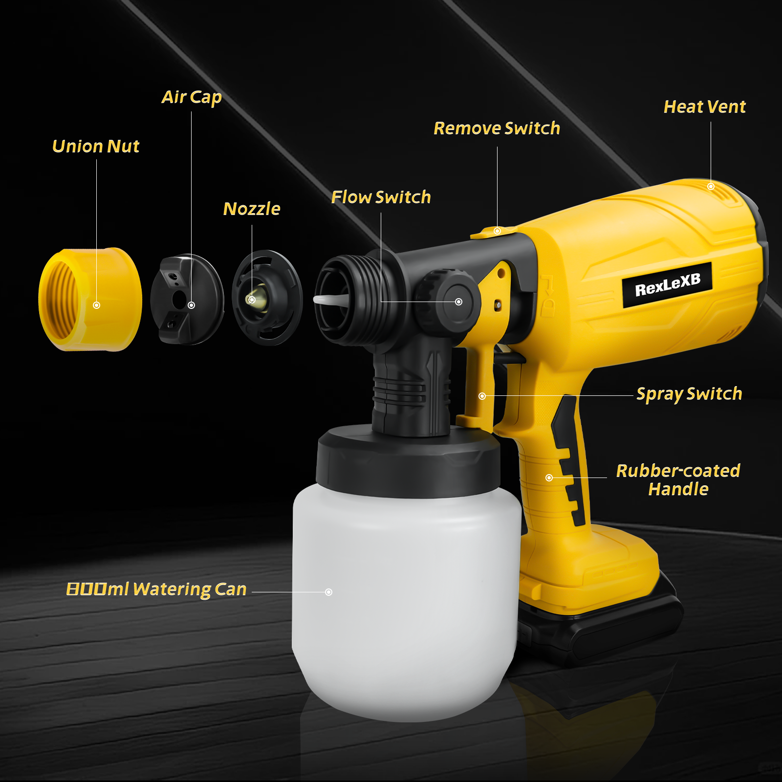 800ML Cordless Electric Spray  - Home Security Gun avaliação e preço