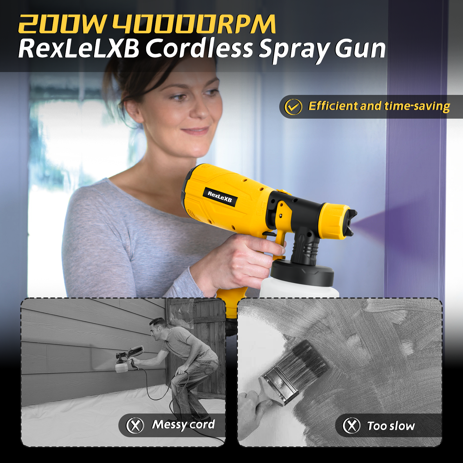 800ML Cordless Electric Spray  - Home Security Gun avaliação e preço