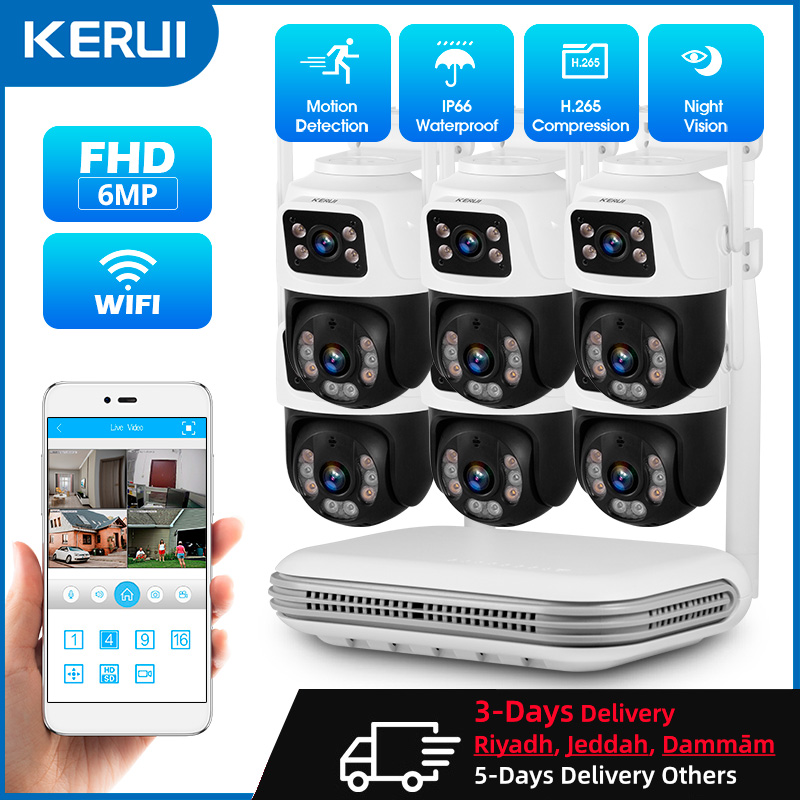 KERUI Waterproof 6MP HD Wirele - Home Security Premium avaliação e preço