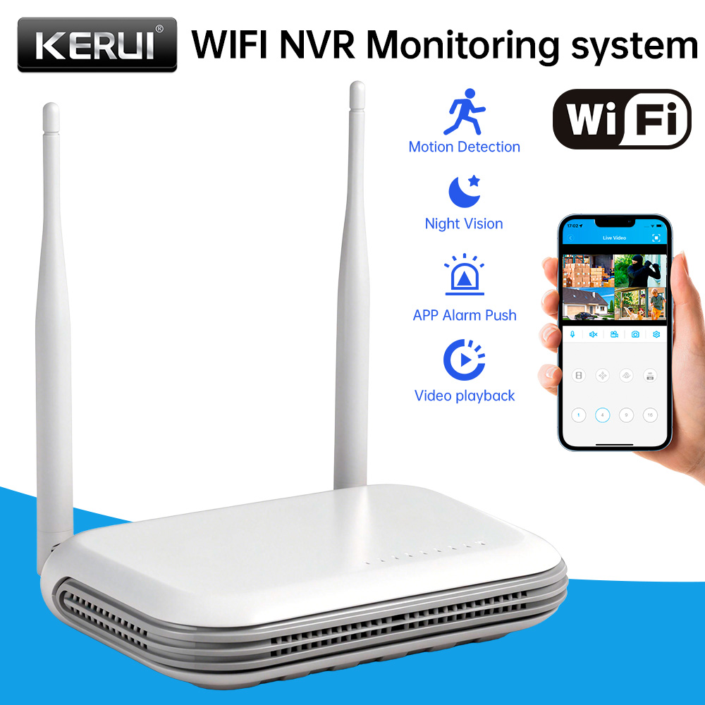 KERUI Mini Network WIFI 8CH NV - Home Security With Cameras avaliação e preço