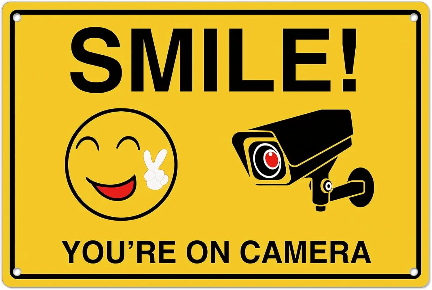 Smile Youre On Camera Signs ;  - Home Security With Cameras avaliação e preço