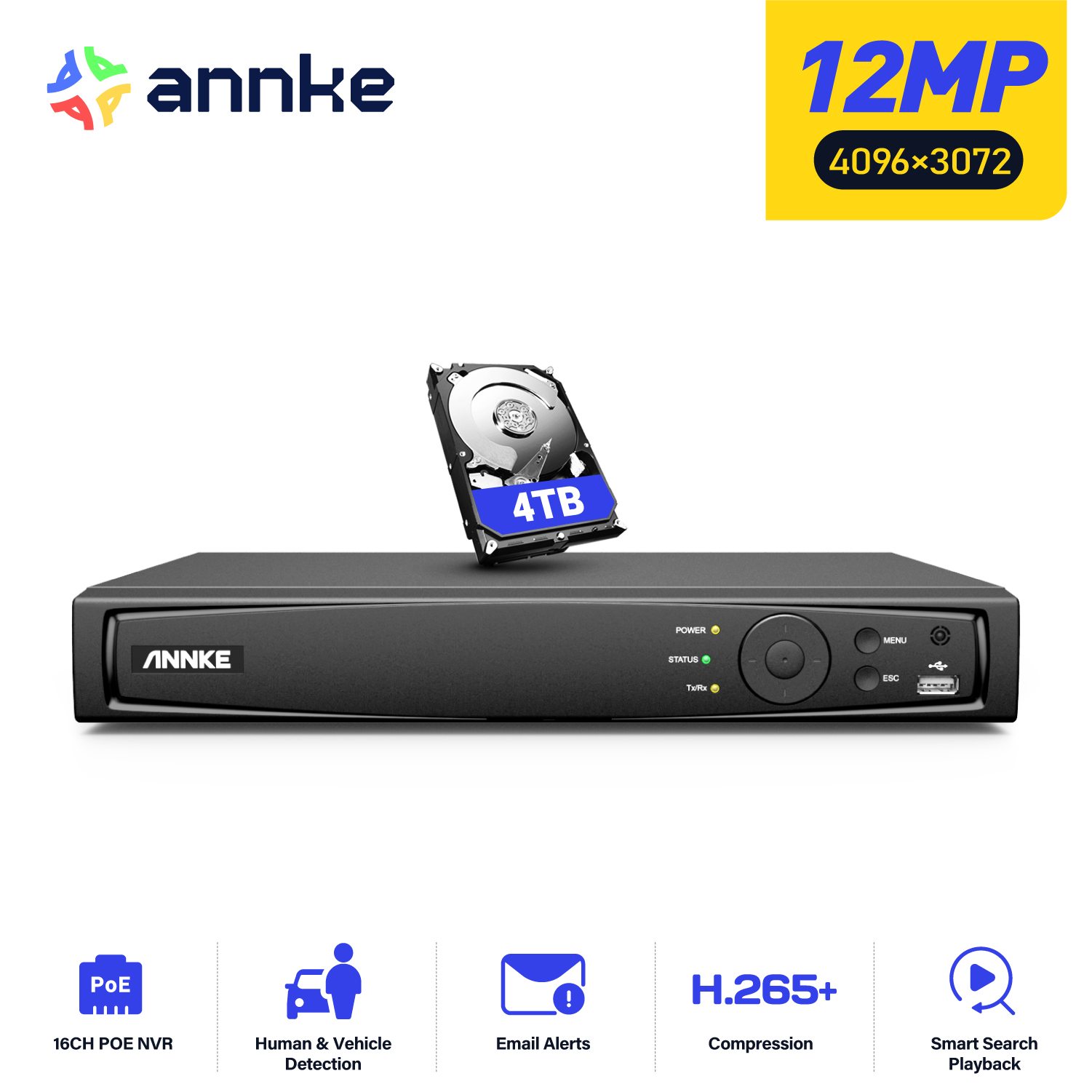 ANNKE 12MP POE NVR Network Vid - Home Security With Cameras avaliação e preço
