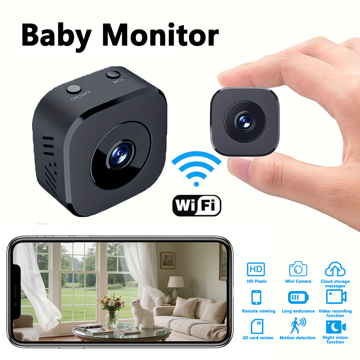 1080P HD Mini WiFi Camera Indo - Home Security With Cameras avaliação e preço