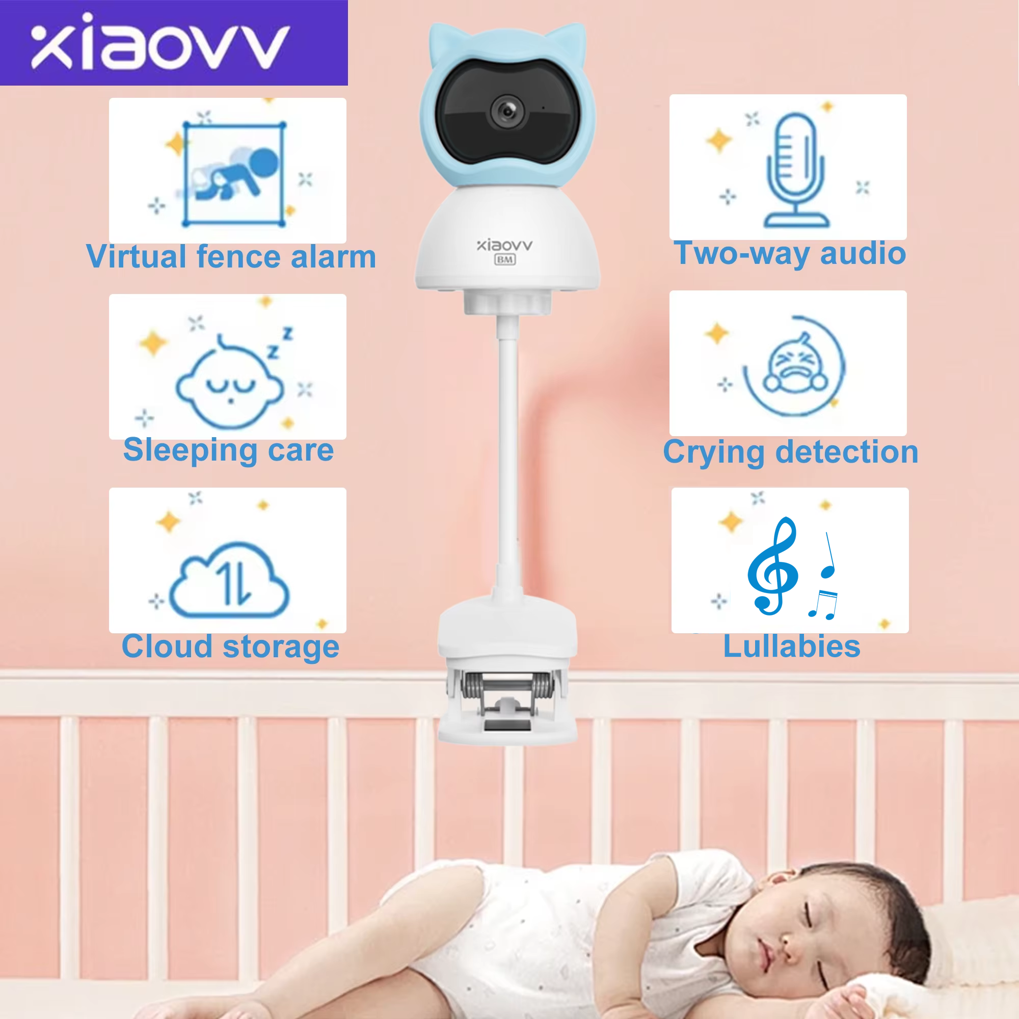 4MP WiFi xiaovv indoor Baby Mo - Home Security Premium avaliação e preço