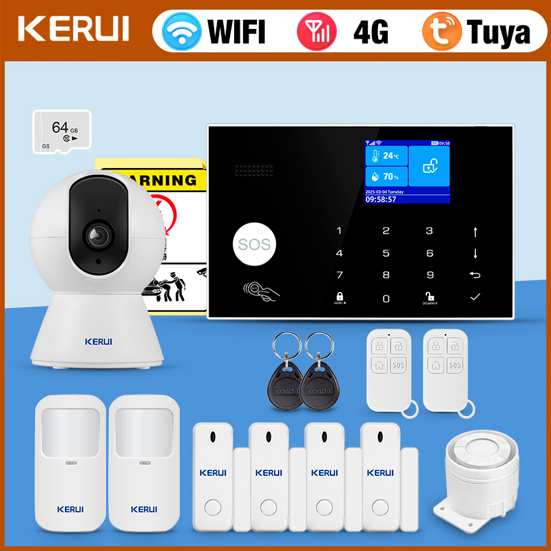 KERUI 4G Alarm System with Wir - Home Security Zones avaliação e preço