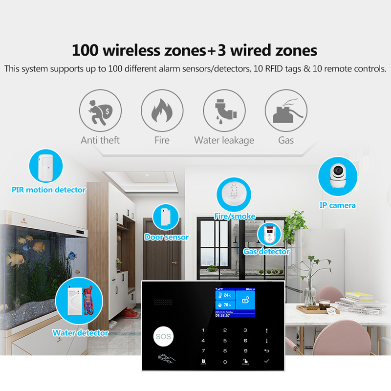KERUI 4G Alarm System with Wir - Home Security Zones avaliação e preço