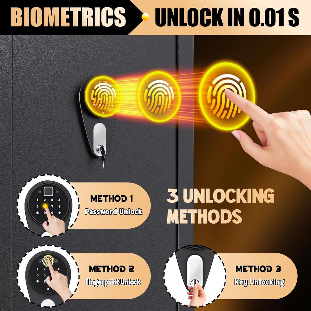 Biometric Fingerprint Access L - Home Security Gun avaliação e preço