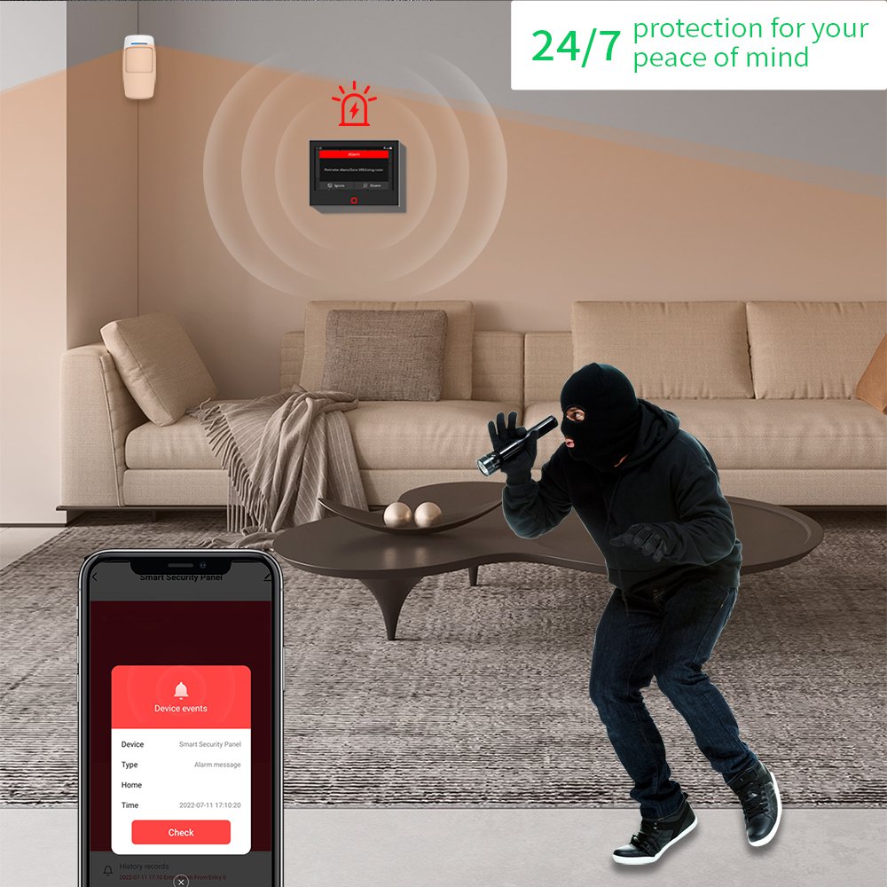7 Inch Display Screen Full Tou - Home Security Zones avaliação e preço