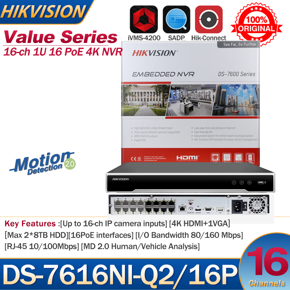 Hikvision NVR 16CH 1U 16 PoE 4 - Home Security Hikvision avaliação e preço