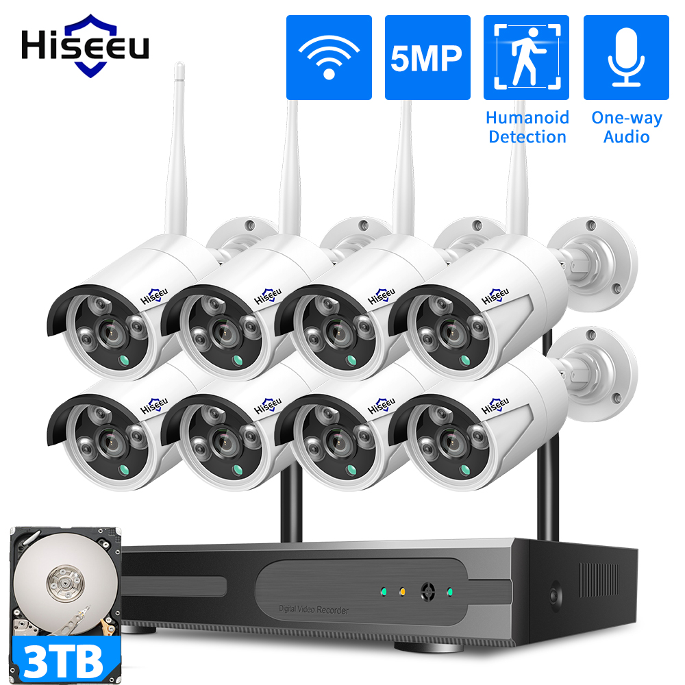 Hiseeu 3/5/8MP WiFi CCTV Camer - Home Security Premium avaliação e preço