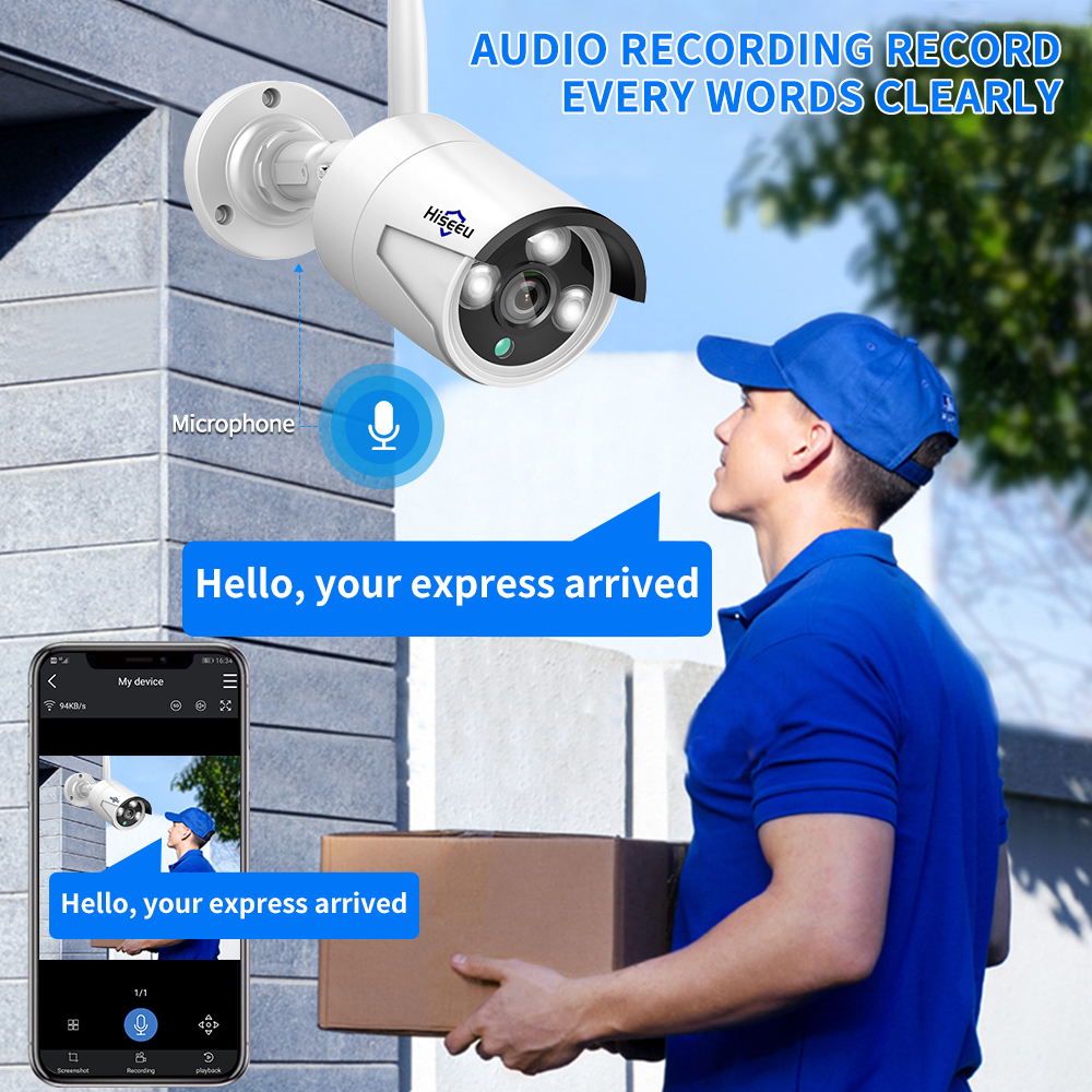 Hiseeu 3/5/8MP WiFi CCTV Camer - Home Security Premium avaliação e preço