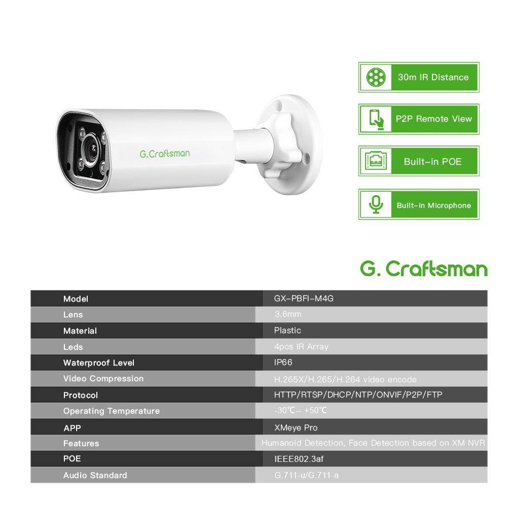 C GC PB 4MP POE IP Camera,Buil - Home Security With Cameras avaliação e preço