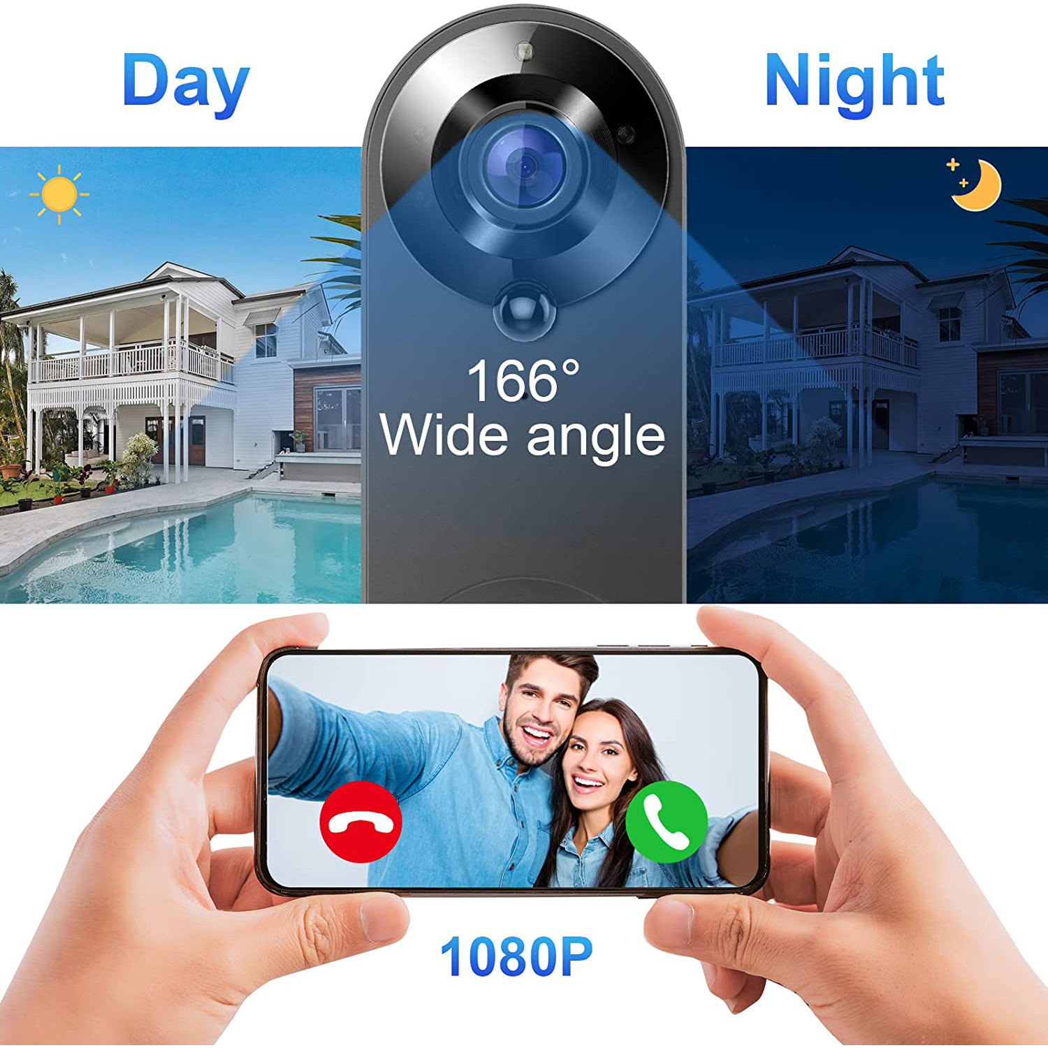 5G 2.4G WiFi Video Doorbell 10 - Home Security Premium avaliação e preço