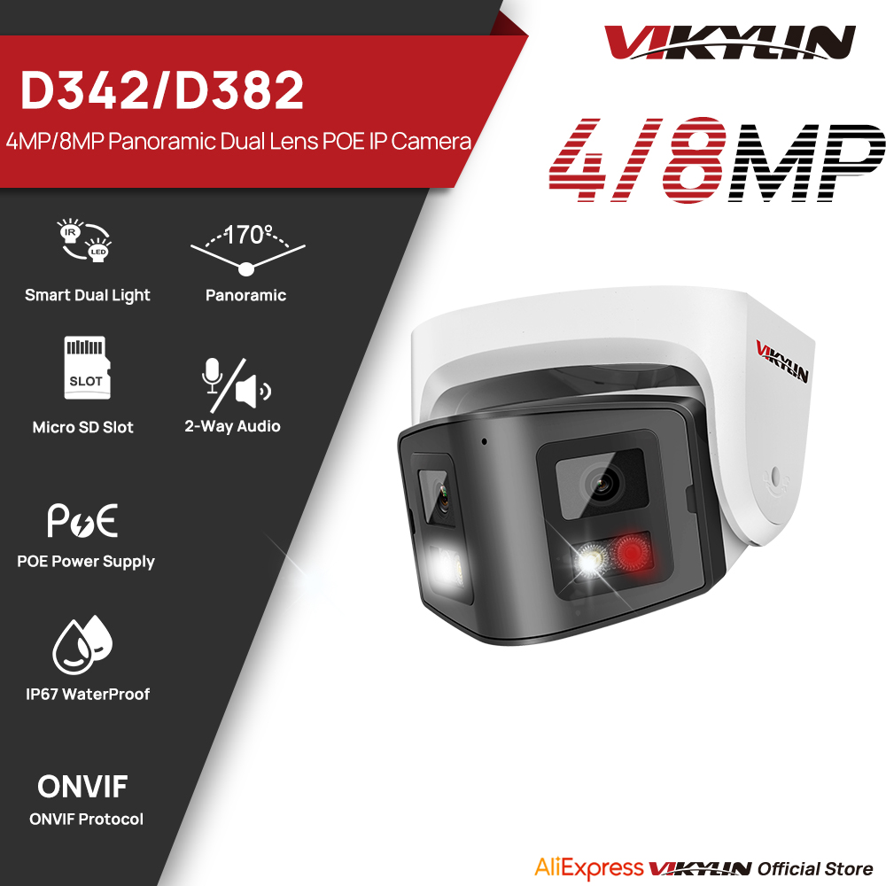 Vikylin 4/8MP Panoramic Dual L - Home Security Hikvision avaliação e preço