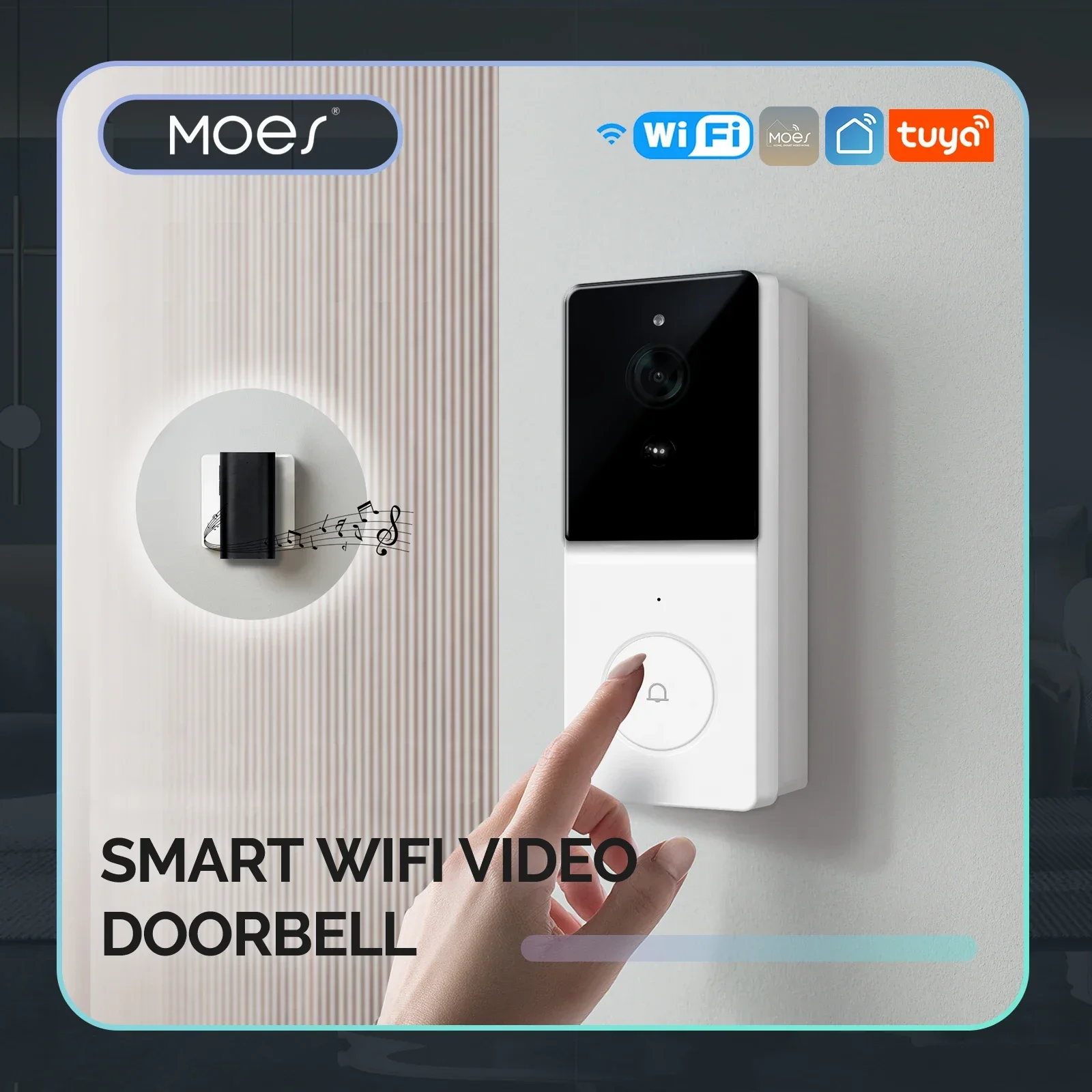 MOES Tuya Smart WiFi Video Doo - Home Security Premium avaliação e preço